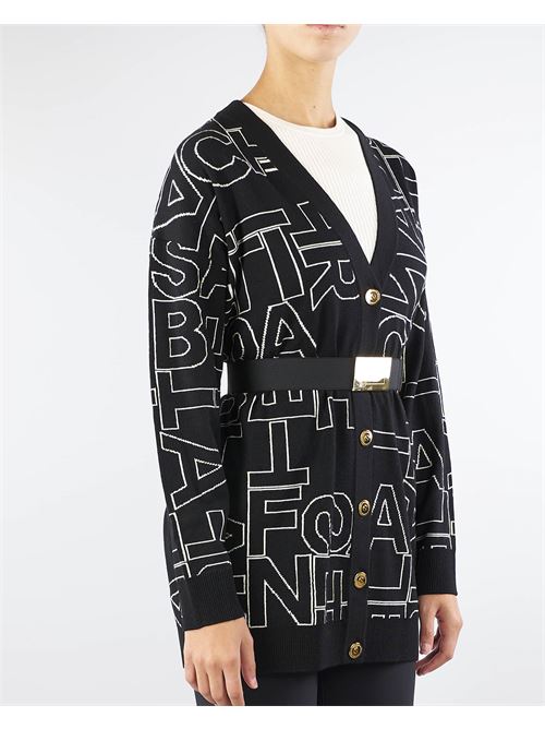 Wool blend cardigan with lettering Elisabetta Franchi ELISABETTA FRANCHI | Sweater | MK72M46E2685